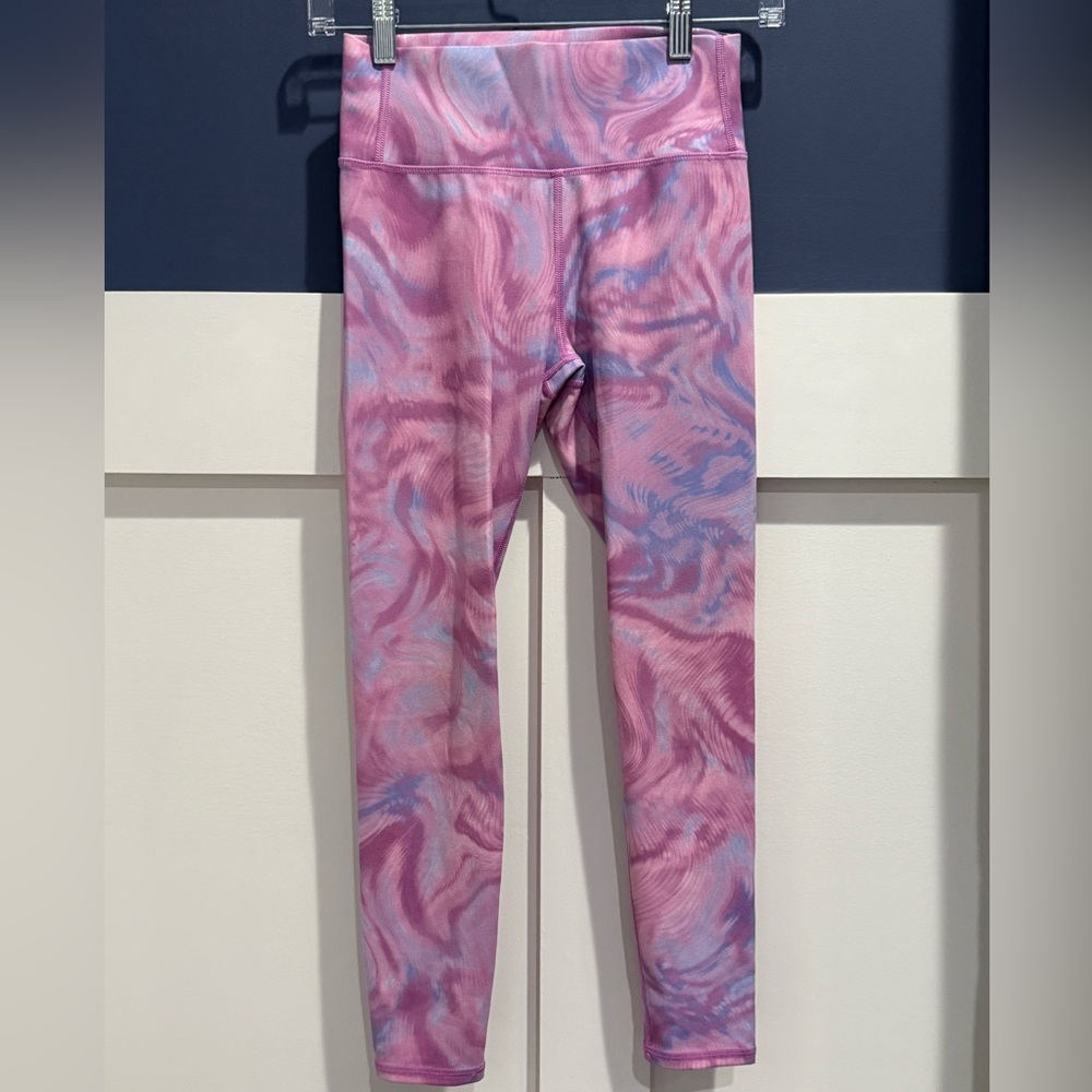 All in Motion Kids Pink and Purple Swirl Leggings size L 10/12 EUC
